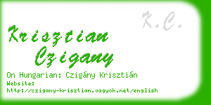 krisztian czigany business card