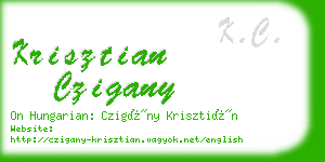 krisztian czigany business card